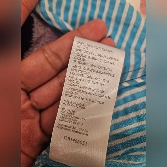 Anthropologie Maeve Floral Embroidered Buttondown Shirt Size XL Preppy - Picture 14 of 14